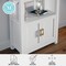 Martha Stewart Hutton Four Tier Shaker Style Bookcase with Storage Cabinet in White with Polished Brass Hardware ZG-053-WH-GLD-MS - alternate 2